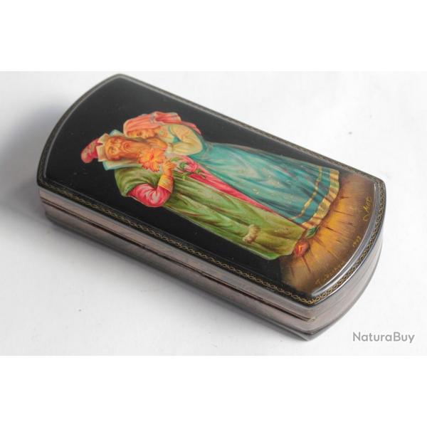 Bote laque Russe Fedoskino The Scarlet Flower MOD 1993