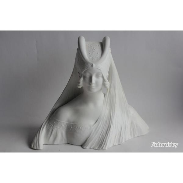 Lo LAPORTE-BLAIRSY Buste Femme porcelaine biscuit Limoges