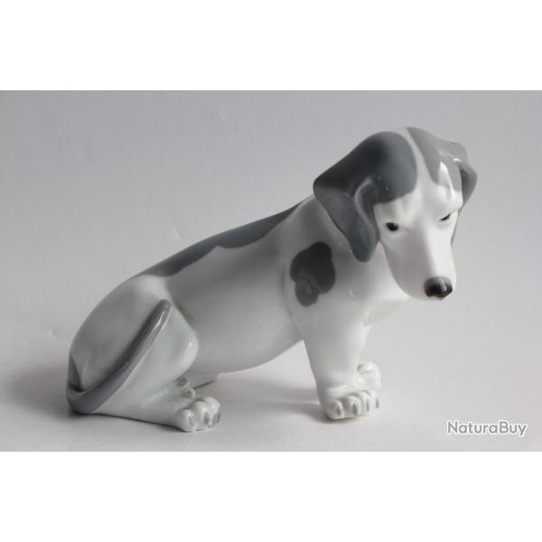 Chien Teckel porcelaine Metzler & Ortloff Ilmenau Allemagne