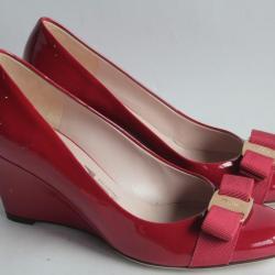 Escarpins compensés Salvatore FERRAGAMO Flo rouge T37,5