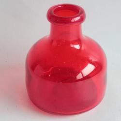KOSTA BODA Vase verre rouge Erik Höglund Suède