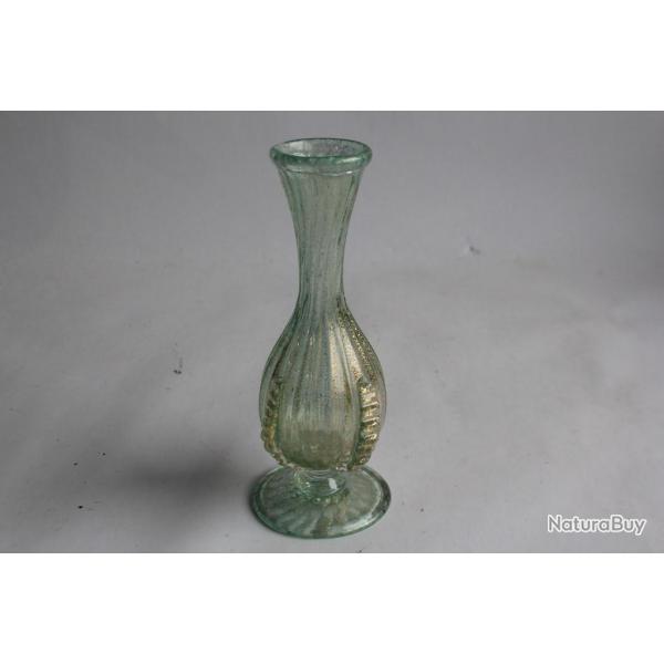 Vase Murano vert or Barovier & Toso