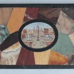 Plaque micro-mosaïque Place Saint Pierre Vatican Rome Italie
