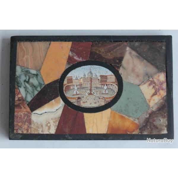 Plaque micro-mosaque Place Saint Pierre Vatican Rome Italie