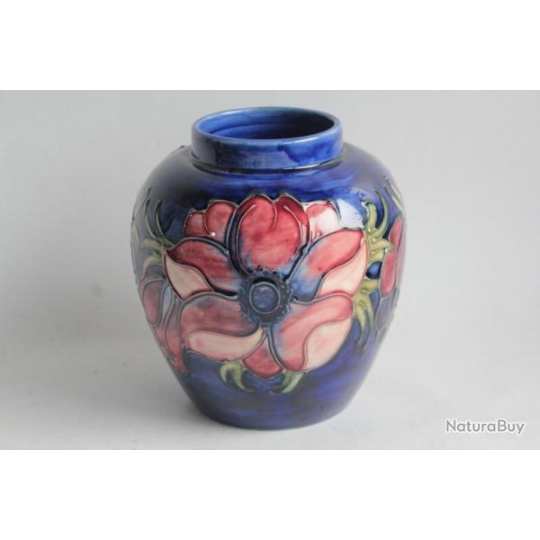 MOORCROFT Vase cramique Anmone Angleterre