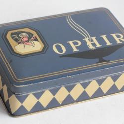 Boîte à Cigarettes tôle Ophir Tabacs d'Orient Sato
