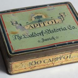 Boîte à Cigarettes tôle Waldorf-Astoria Capitol Suisse