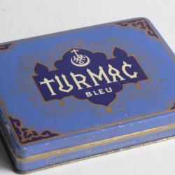 Boîte à Cigarettes tôle Turmac bleu