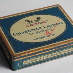 Boîte à Cigarettes tôle Ed. Laurens Watteau Le Khédive