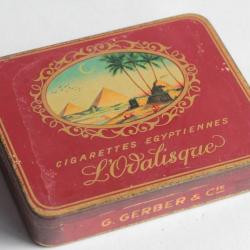 Boîte à Cigarettes tôle Cigarettes Égyptiennes L'Odalisque G. Gerber & Co