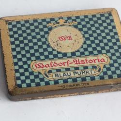 Boîte à Cigarettes tôle Waldorf-Astoria blau punkt