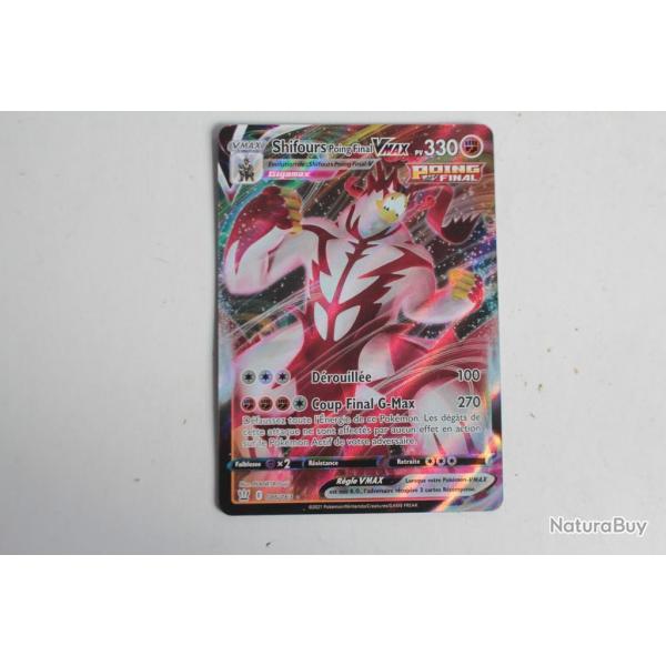 Carte Pokmon Shifours Vmax Full art Poing final 086/163