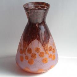 Charles SCHNEIDER Le verre Français Vase aux Cerises Art déco