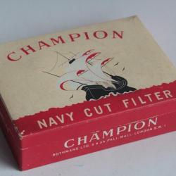 Boîte à Cigarettes carton Champion Navy Cut Filter
