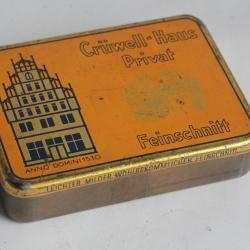 Boîte à Cigarettes tôle Crüwell-Haus Privat Feinschnitt Allemagne