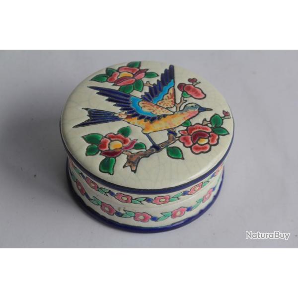 LONGWY Boite ronde Oiseau maux