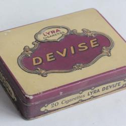 Boîte à Cigarettes tôle Lyra Devise