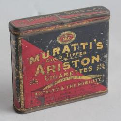 Boîte à Cigarettes tôle Muratti's Ariston de luxe
