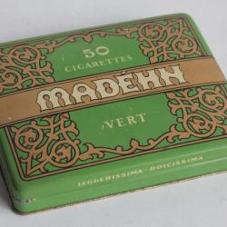 Boîte à Cigarettes tôle Madéhn vert