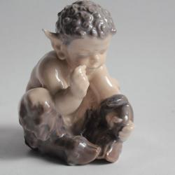 ROYAL COPENHAGEN Faune et serpent 1712 Christian Thomsen Danemark