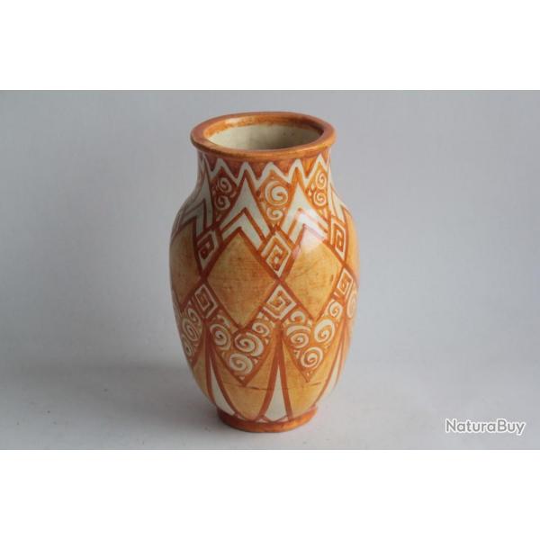 LACHENAL Vase cramique Art dco