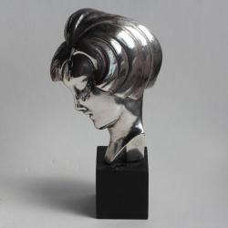 Guido CACCIAPUOTI Sculpture Profil de Femme Art déco