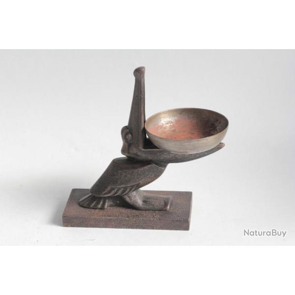 Edgar BRANDT Plican Vide-poches Cendrier Art dco