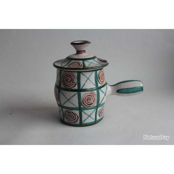 Pot couvert cramique Robert PICAULT Vallauris