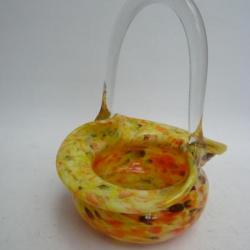 Panier en verre Art nouveau
