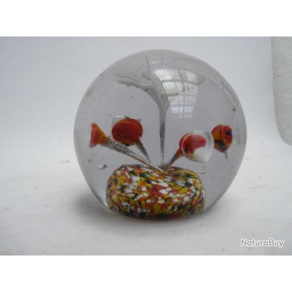 Boule presse-papier en sulfure objet de bureau