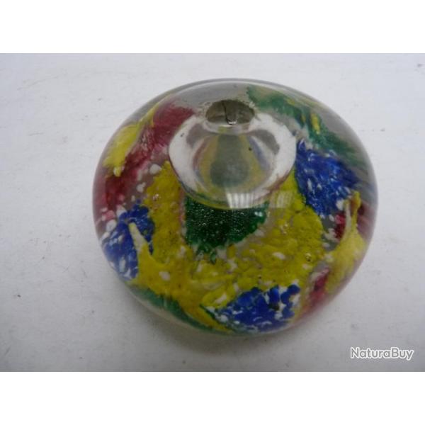 Boule presse-papier en sulfure encrier criture bureau