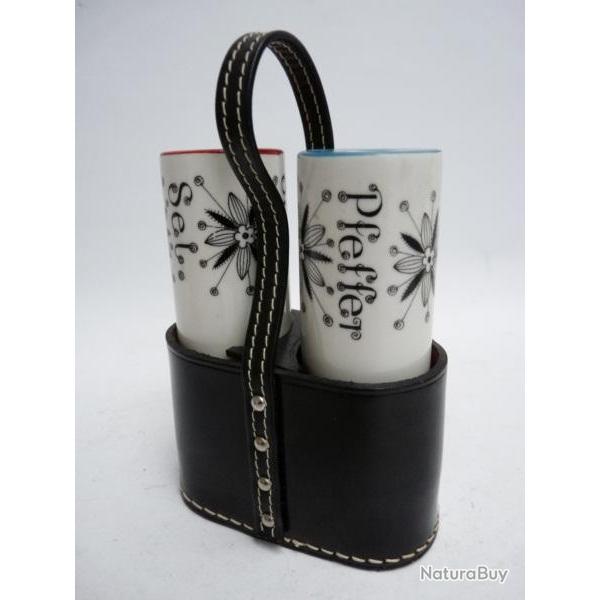 Salire Poivrire Porcelaine Sel et Poivre Vintage Design 1970