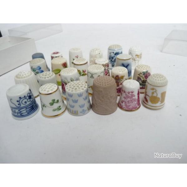 Collection de 23 ds  coudre porcelaine couture broderie