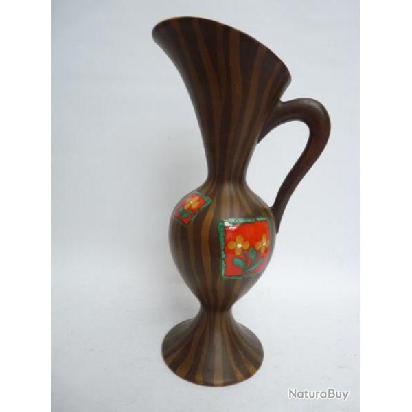 Grand vase cramique Fait main A. ROLLET 1959 Design