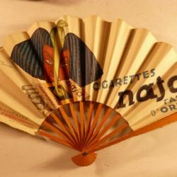 Éventail publicitaire cigarettes orient DRANSY - Paul COLIN