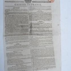 Journal Gazette de France n°215 de 1822