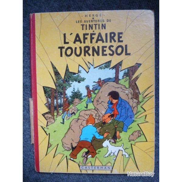 BD Tintin Herg L'Affaire Tournesol B20 1956