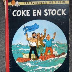 BD Tintin Hergé Coke en Stock B24 1958
