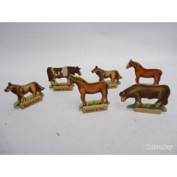 Ensemble jouets publicitaires animaux de la ferme Droguerie de l'toile