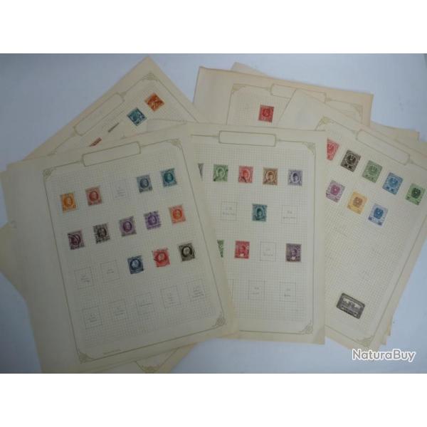 Ensemble timbres Poste Monde Belgique Afrique Luxembourg Philatlie
