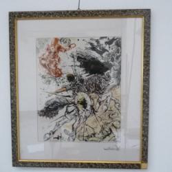 SALVADOR DALI Sérigraphie sur soie Dulcinée tirage limité