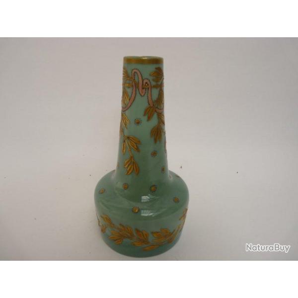 Vase pte de verre maille Legras St Denis Art nouveau