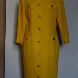 Robe BON GENIE Genève vêtement mode jaune T 40