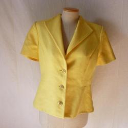 VALENTINO veste vintage coton Jaune vêtements femme mode T 46