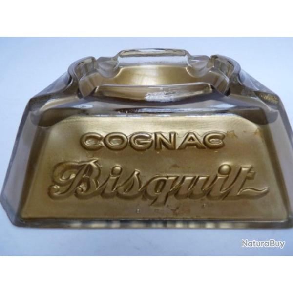 Cendrier publicitaire Cognac Bisquit verre glomis