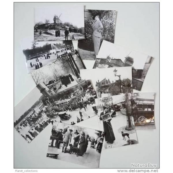 Lot de 11 CPSM 75 - PARIS - Srie PARIS 1900