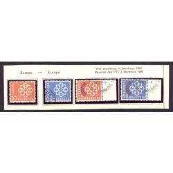 Timbres Suisse Europa PTT Montreux 1959 oblitéré