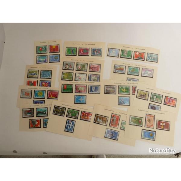 Timbres Suisse Propagande 1954 - 1967 oblitrs