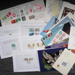 Lot Timbres Suisse Oblitéré Carte