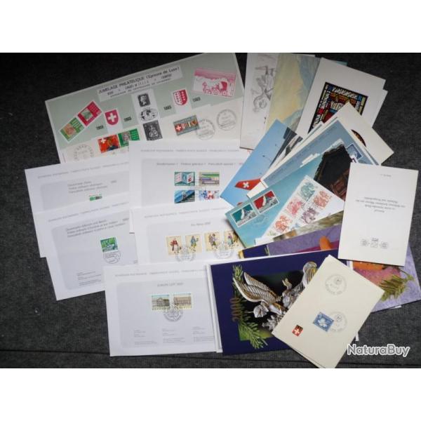 Lot Timbres Suisse Oblitr Carte